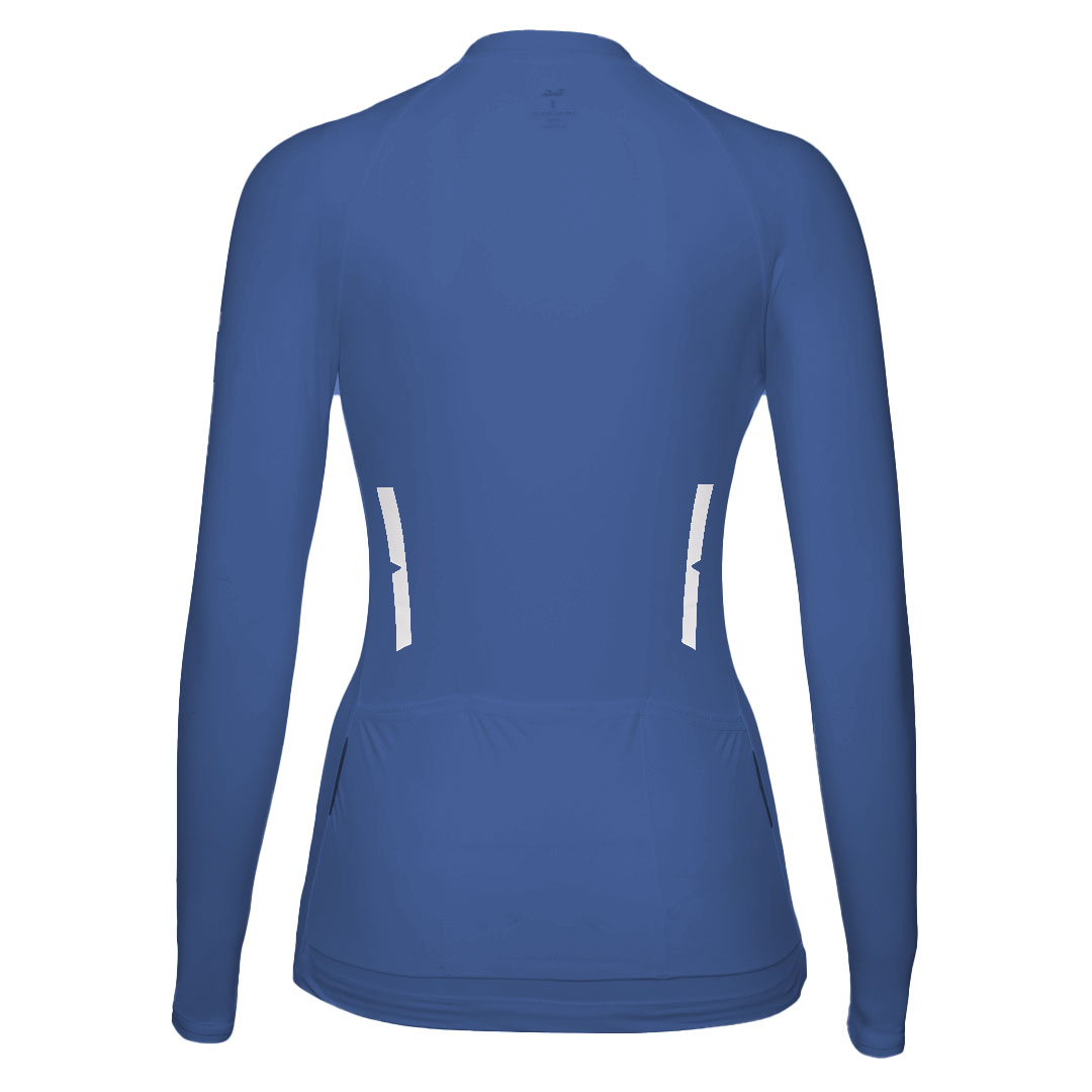 NERVE TRAINING Long Sleeve Jersey 運動版長袖車衣女款 (丹寧藍)_1