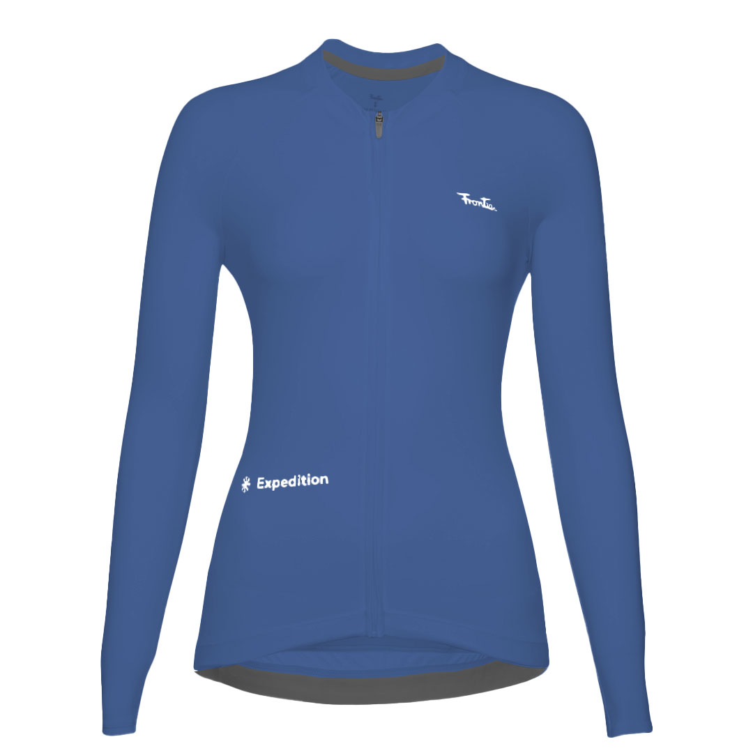 NERVE TRAINING Long Sleeve Jersey 運動版長袖車衣女款 (丹寧藍)_2
