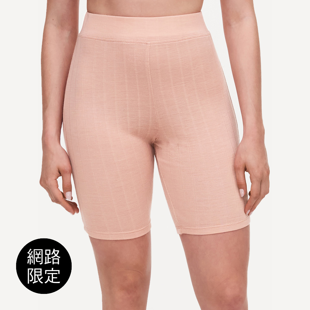 網路獨賣【Chantelle Lab】羊毛蠶絲五分短褲>XS-L>陶粉色(18P50_05A)【Thermo Comfort】_0