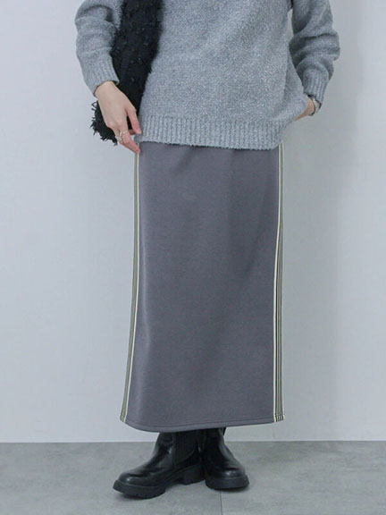 運動風雙線順身綁帶窄裙(0F000257810) - Samansa Mos2 blue