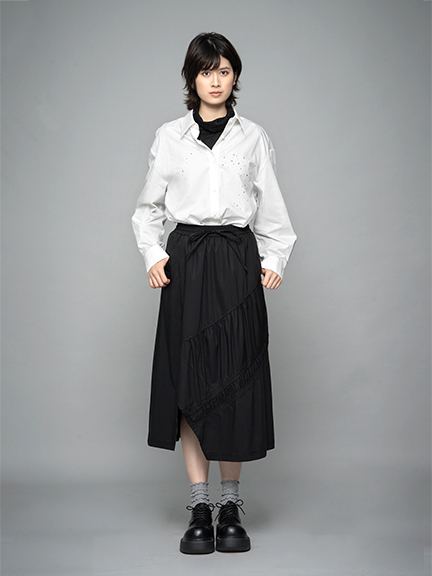 優雅邊緣黑裙(J044LL203CA) - JUJURY COLLECTION