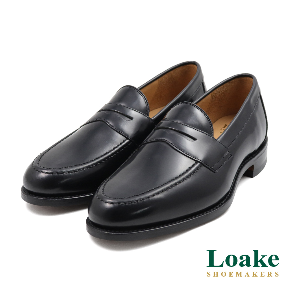 【LOAKE】英國原廠經典漆面真皮便士樂福鞋 黑色(LK3020-BL)