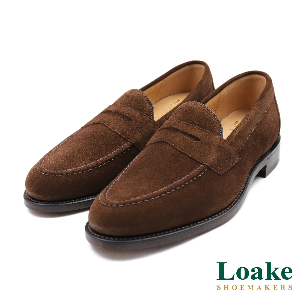 【LOAKE】英國原廠經典麂皮便士樂福鞋 棕色(LK3020-BR)