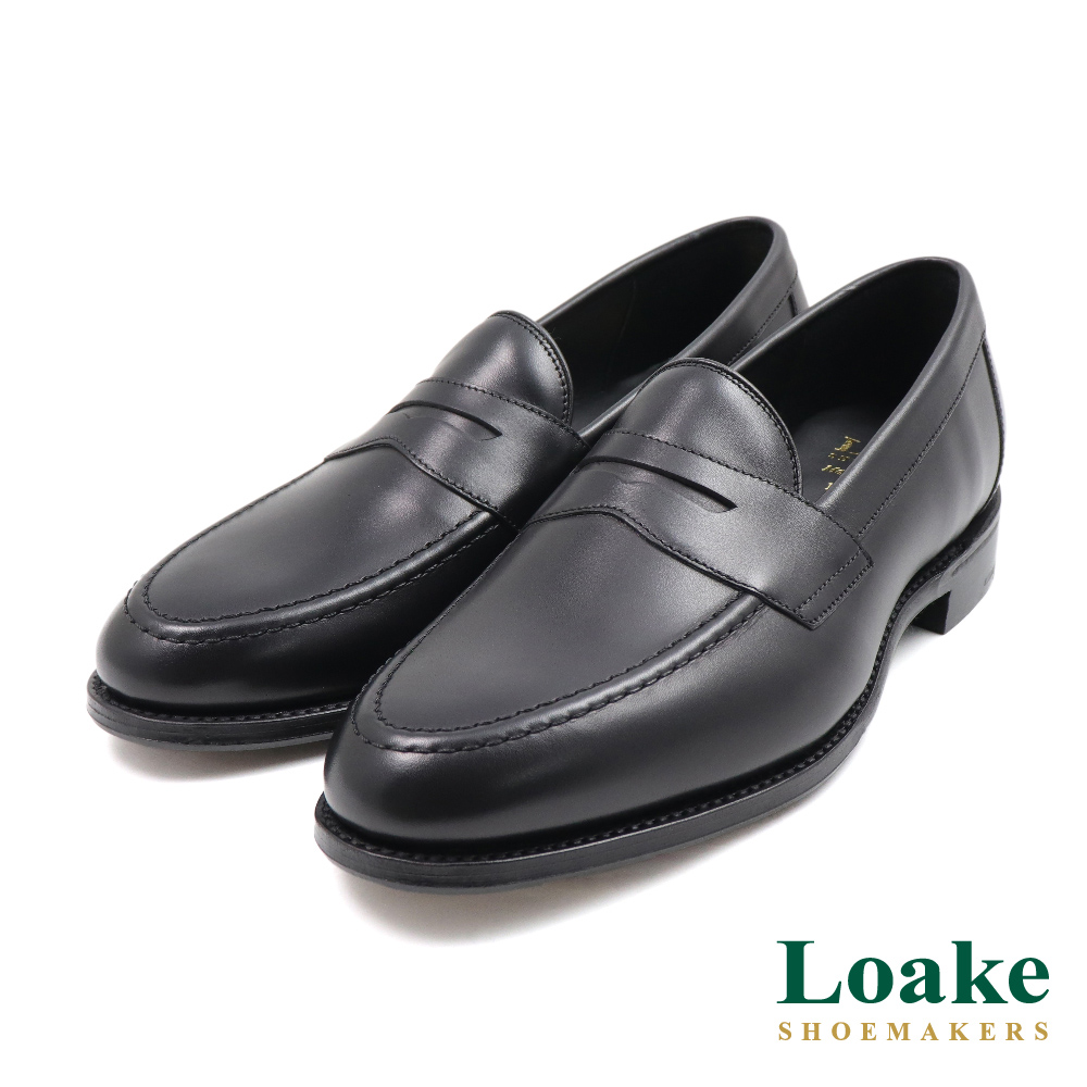 【LOAKE】英國原廠經典真皮便士樂福鞋 黑色(LK3469-BL)
