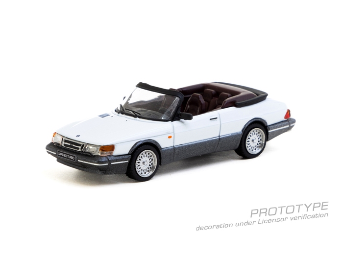 TARMAC WORKS 1/64 紳寶 Saab 900 Turbo Convertible White T64G-067-WH_1