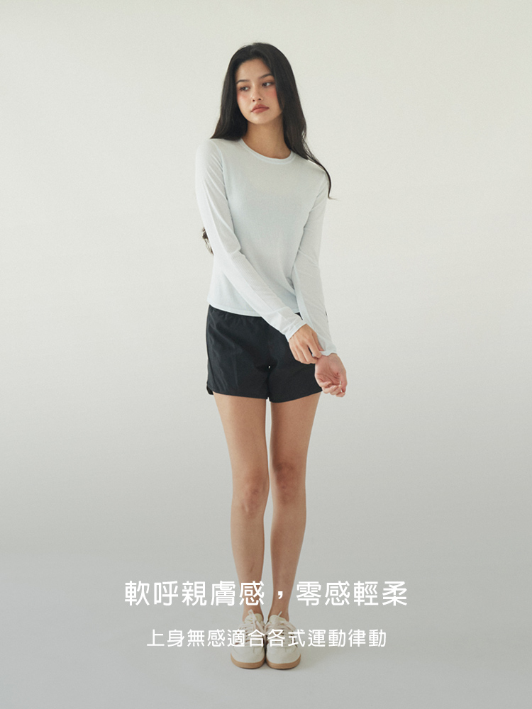 莫代爾直紋圓領微透膚長袖上衣-3色VCstyle3615820_4
