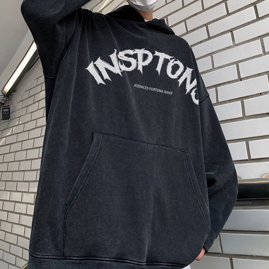 超舒服INSPTONS水洗落肩純棉連帽大學TEE 重磅連帽衛衣_0
