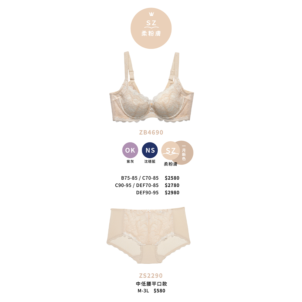 【高い素材】 華歌爾-摩奇X-大V美背-魔翼胸罩B-F罩杯內衣(柔粉膚) ZB4690SZ その他