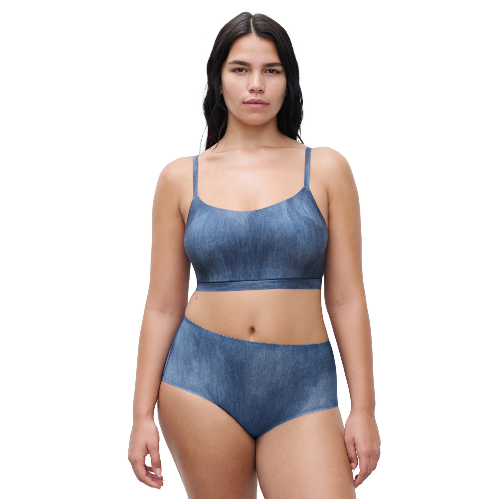 【Chantelle Lab】透氣涼感U領無痕內衣>XS-XXL>單寧藍(11D20_A21)【Soft Stretch】_2