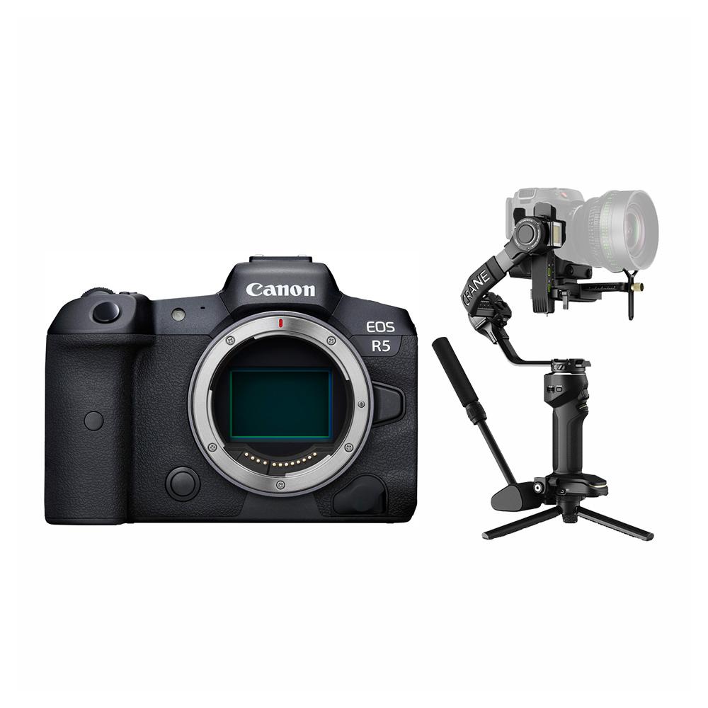 【預購】【超值套組】CANON EOS R5 8K 全片幅無反光鏡單眼相機 單機身 + ZHIYUN 智雲 雲鶴 Crane 4 三軸穩定器 公司貨_1