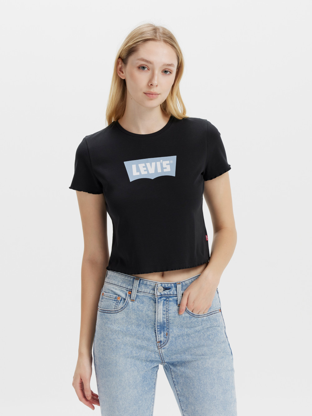 Levi’s® 女款 短版T LOGO Tee 短袖 舒適短袖 厚磅 人氣新品