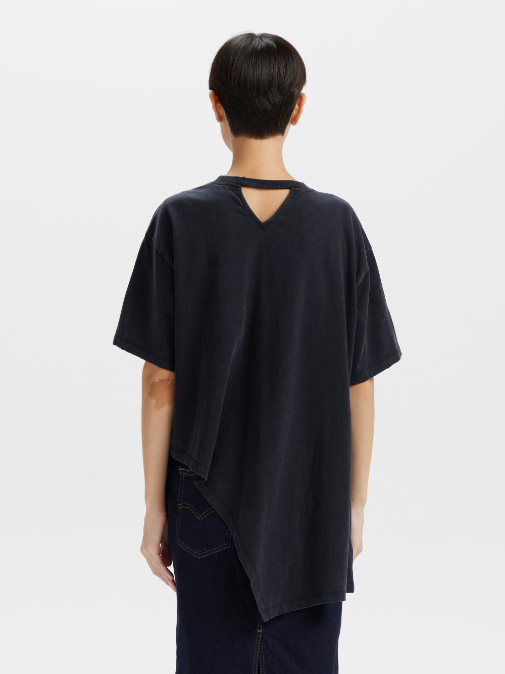 女款 長版T 破壞設計 Tee 短袖 特色印花 人氣新品_3