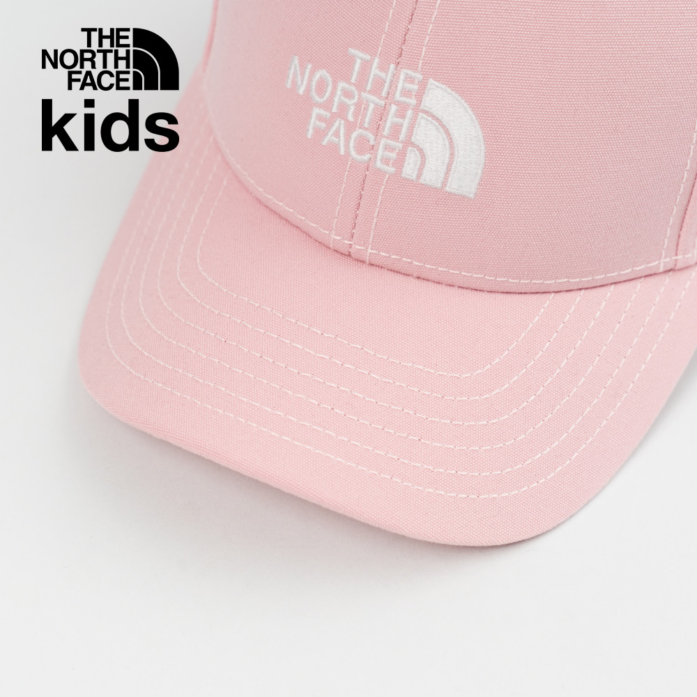 The North Face北面兒童粉紅色經典刺繡LOGO休閒運動帽｜7RIW0UI_4
