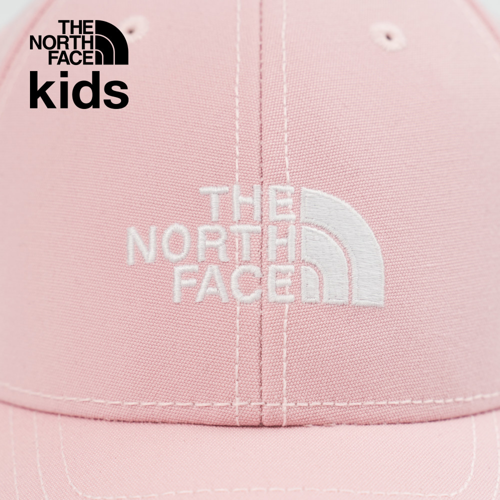The North Face北面兒童粉紅色經典刺繡LOGO休閒運動帽｜7RIW0UI_5