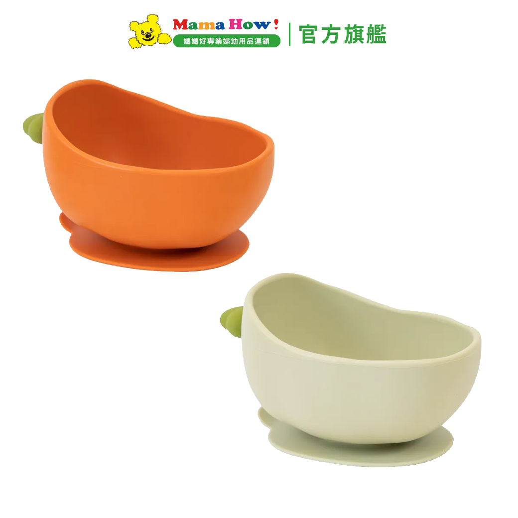 【黃色小鴨PiyoPiyo】鉑金矽膠大吸力嬰兒副食學習蘿蔔碗_0