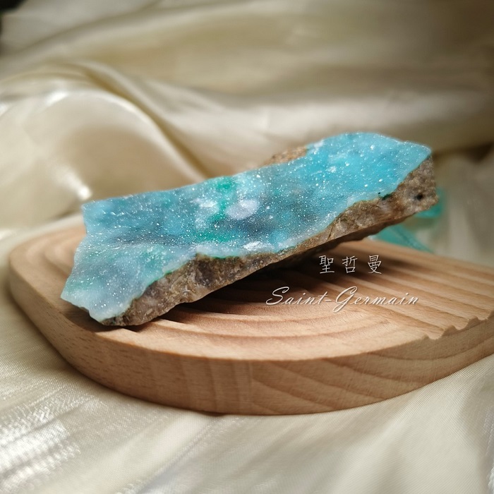 晶簇化矽孔雀共生磷銅礦與石英1208-36 CHRYSOCOLLA ~溝通、神性的彰顯、溫和與力量的完美結合_7