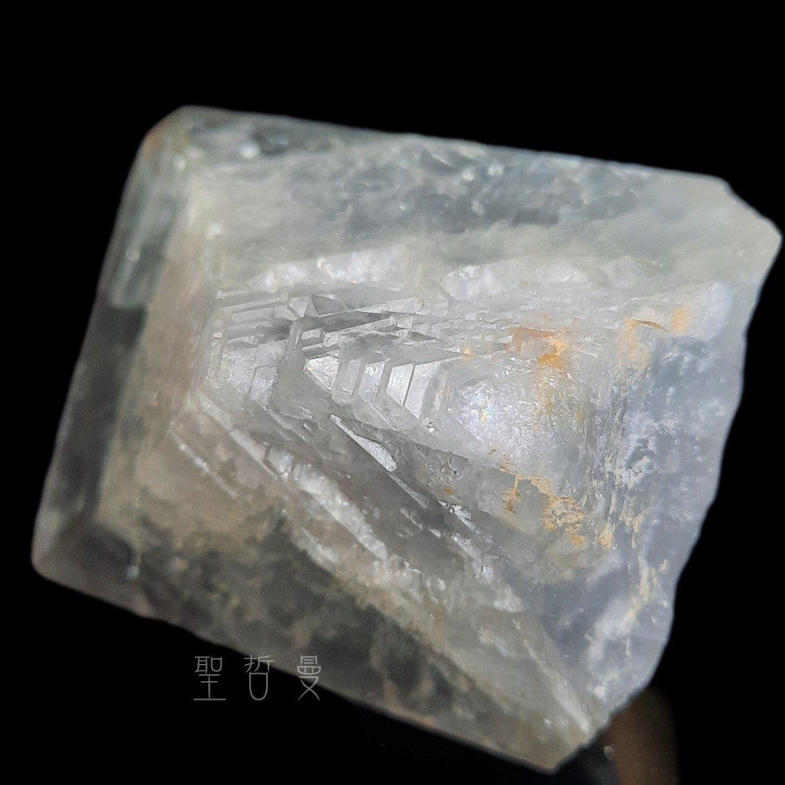 河北藍色稜狀重晶石晶簇1113-4號 Barite ~帶有智慧、更加清晰的溝通表達能力。 ⁡_1