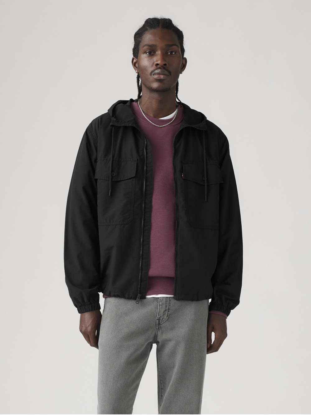 Levi’s® 男款 連帽抽繩式拉鍊外套 / 夾克 人氣新品