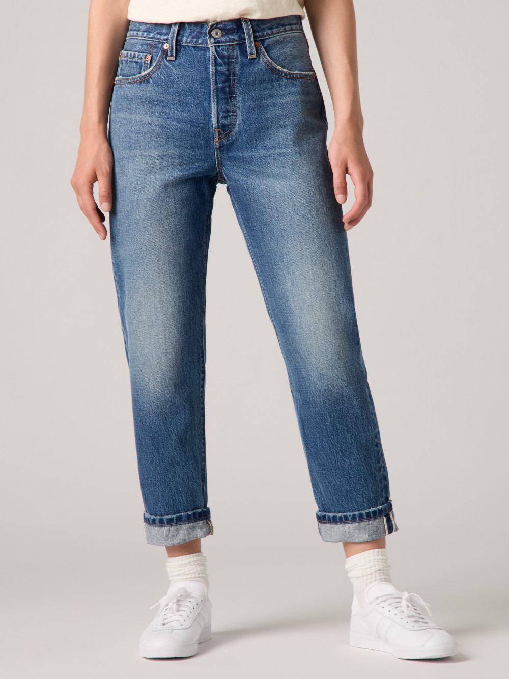 Levi’s® 501®Crop 女款高腰直筒牛仔褲 / 赤耳丹寧 人氣新品