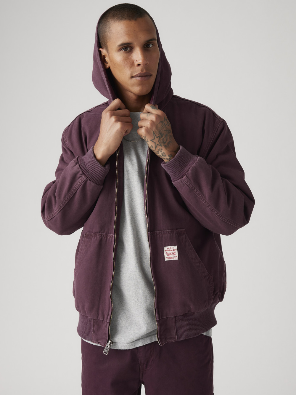 Levi’s® Workwear工裝系列 男款 連帽鋪棉外套 人氣新品