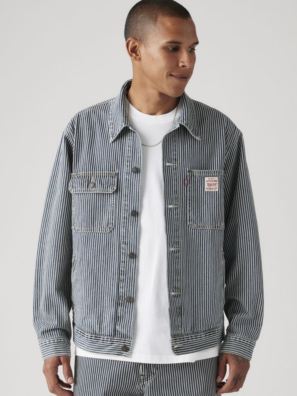 Workwear工裝系列 男款外露鉚釘工裝式夾克 人氣新品