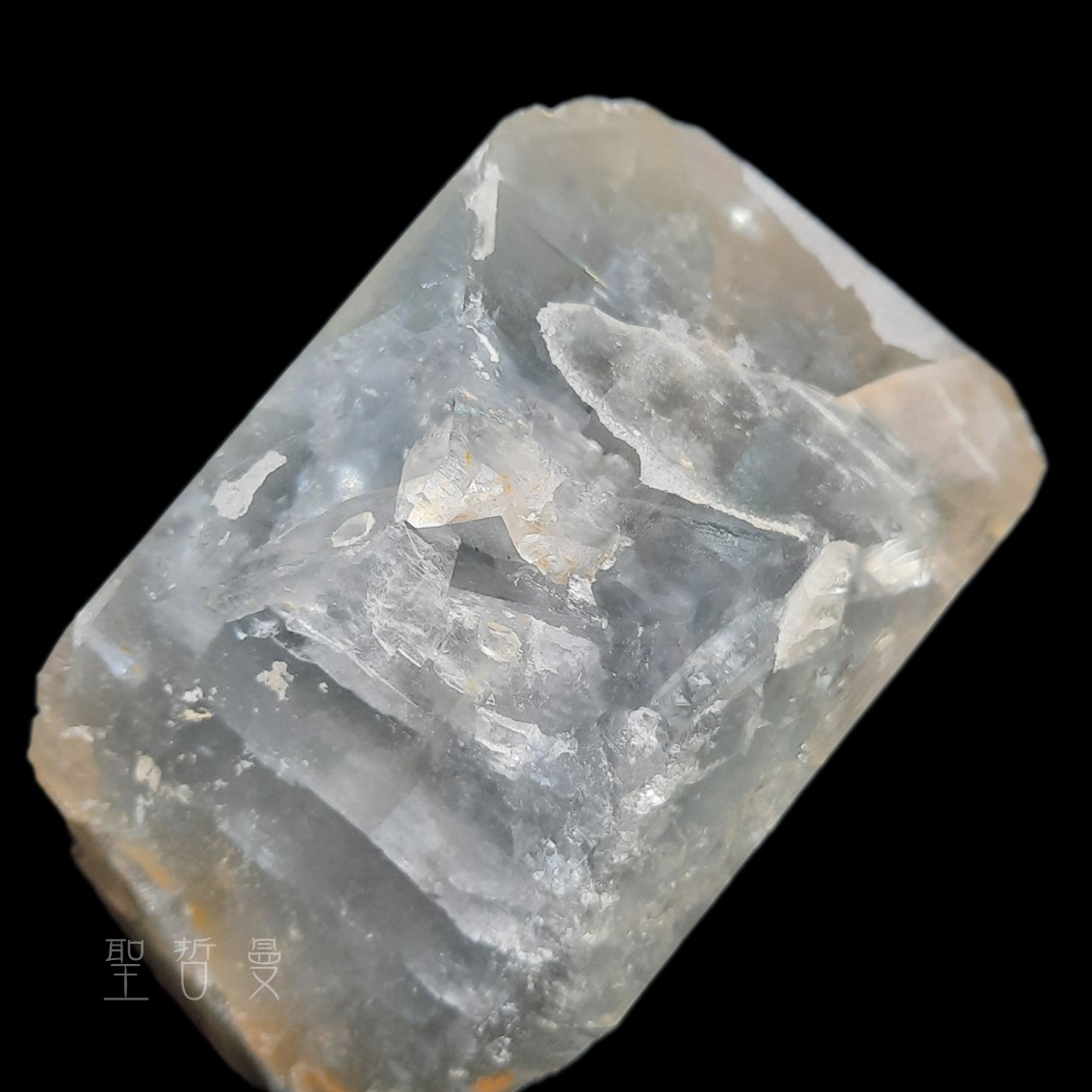河北藍色稜狀重晶石晶簇1113-5號 Barite ~帶有智慧、更加清晰的溝通表達能力。 ⁡_5