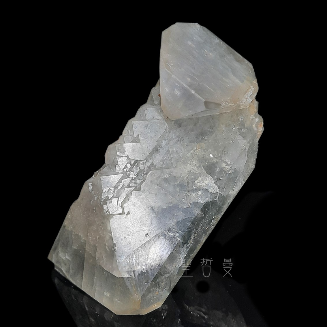 河北藍色稜狀重晶石晶簇1113-5號 Barite ~帶有智慧、更加清晰的溝通表達能力。 ⁡_7