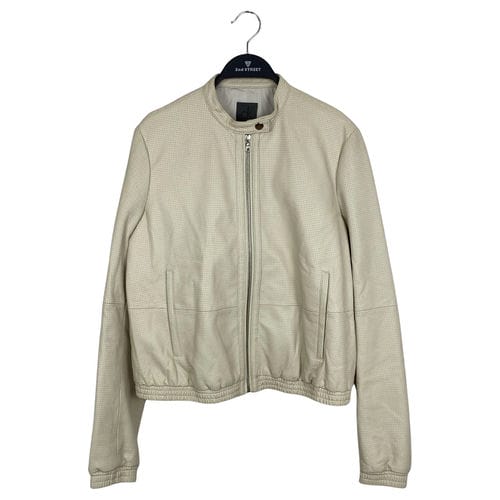 【台中廣三SOGO店】Calvin Klein/皮革外套/L/