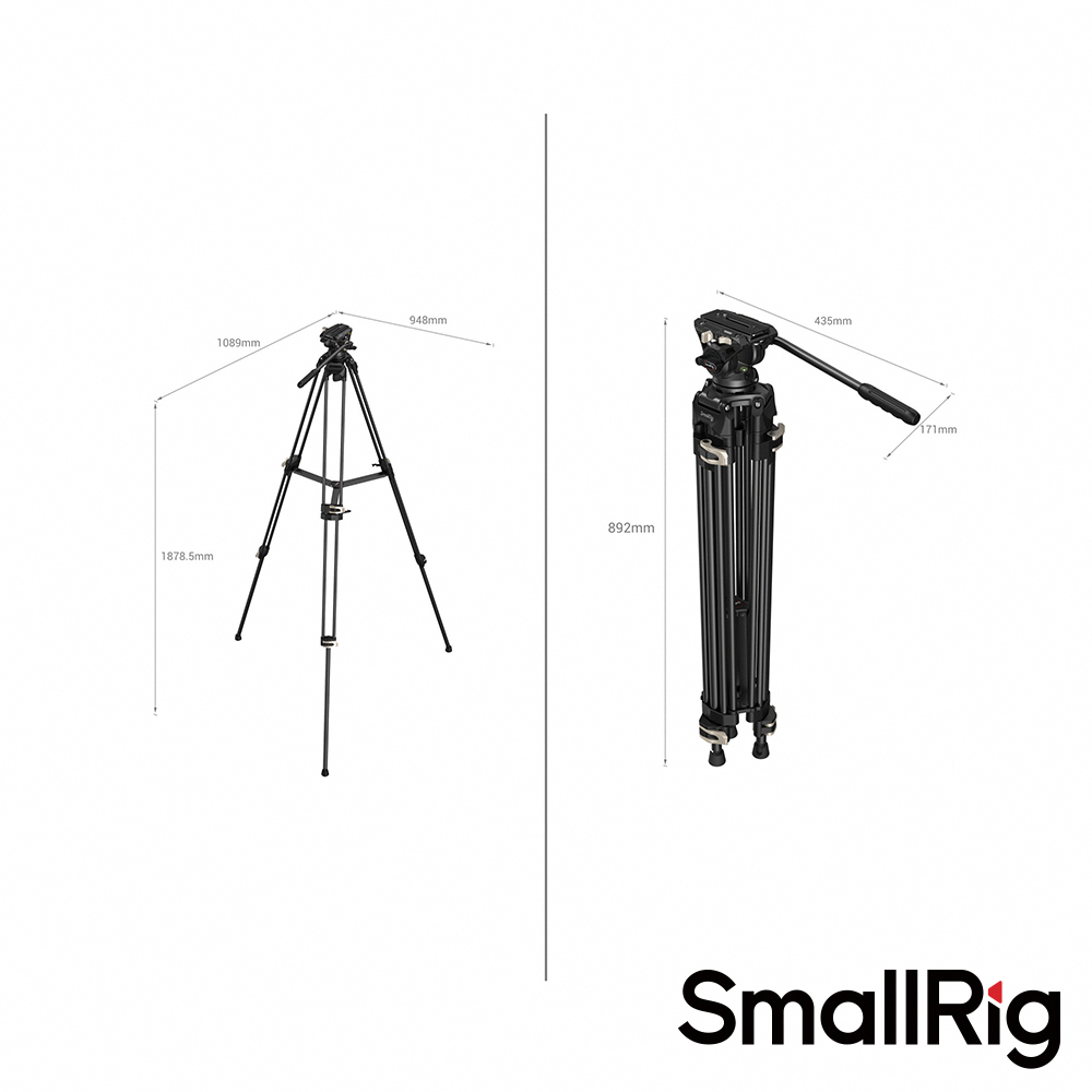 【預購】【SmallRig】3751B AD-01 重型油壓雲台 三腳架 公司貨_3