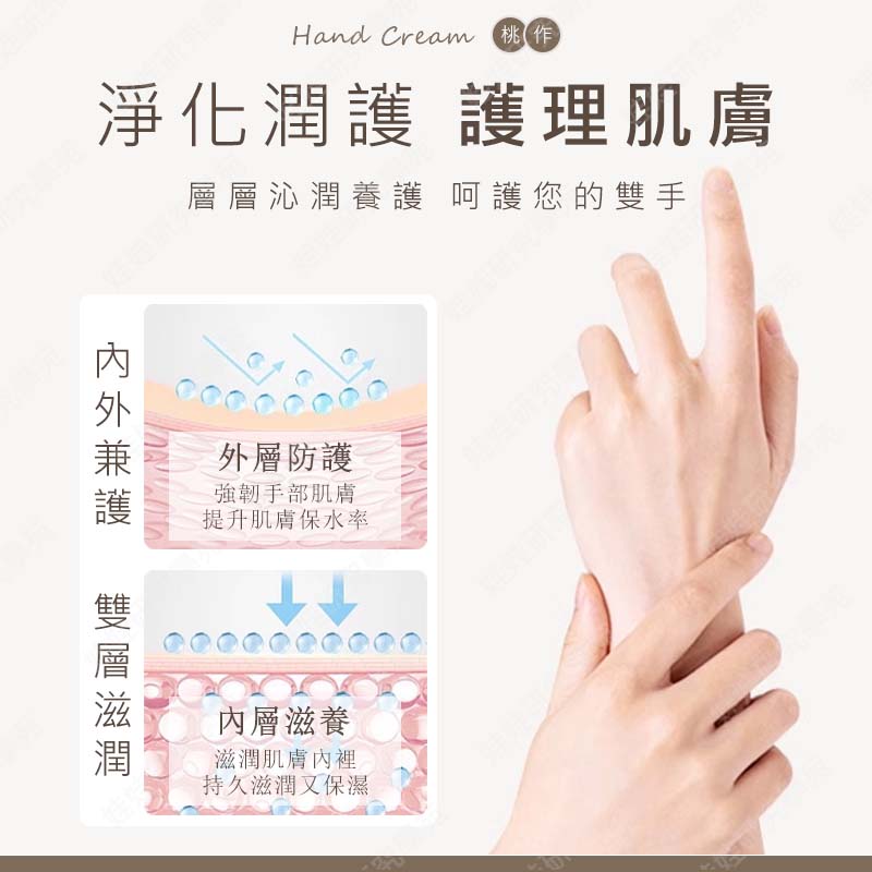 ㊣娃娃研究學苑㊣桃作煙酰胺護手霜 滋潤 保溼 清爽 不油膩 護手乳 護手霜 精油護手霜 精華護手霜(PT080)_4