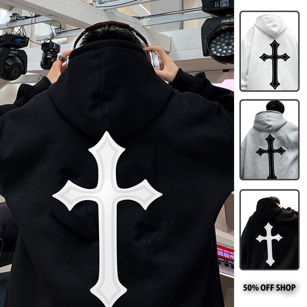 聖十字架 加絨連帽純棉大學TEE_0