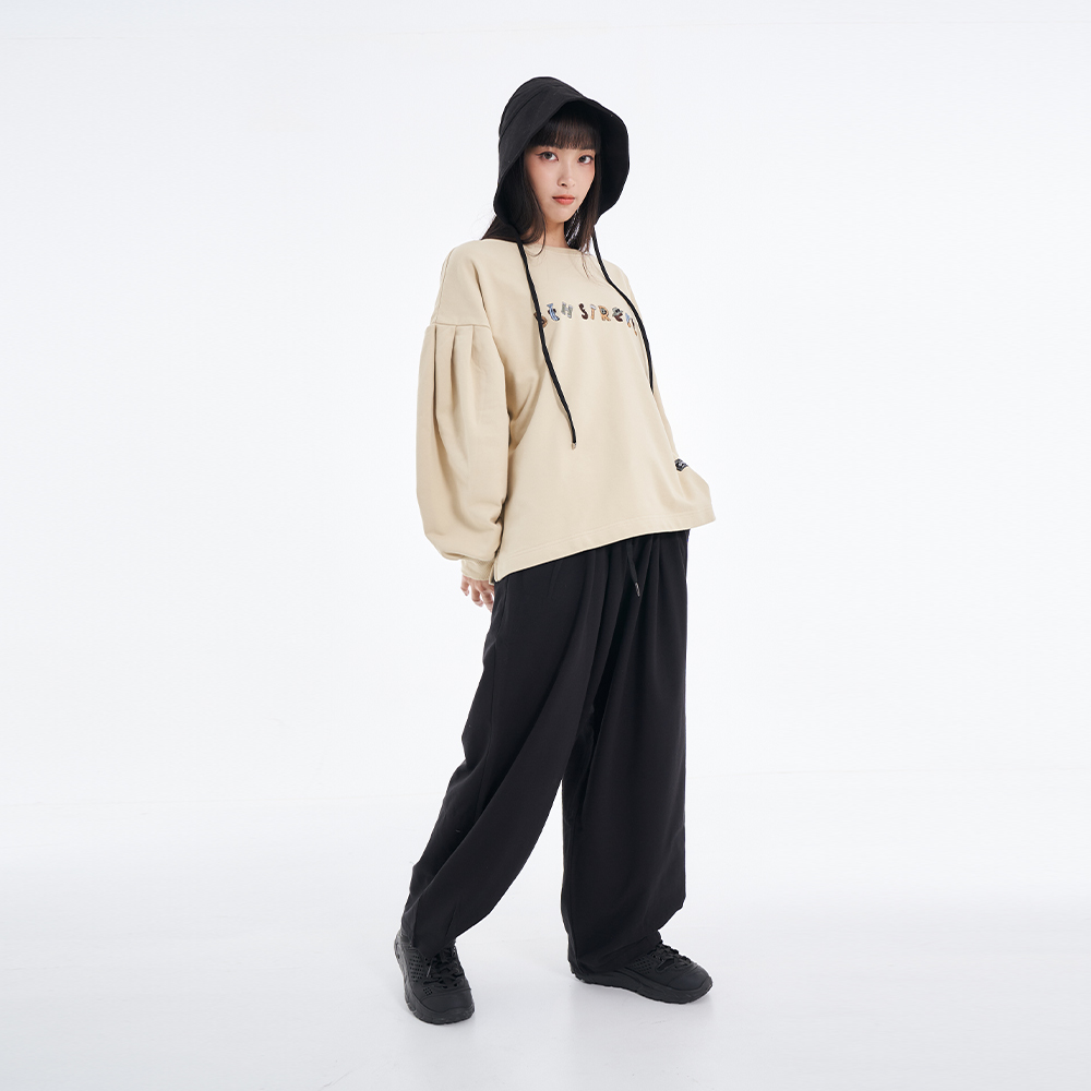 5th STREET｜女裝｜寬鬆鐘型褲｜黑色