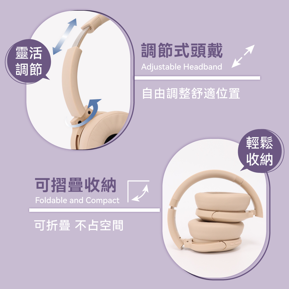 聲匿ANC降噪耳罩式藍牙耳機｜藍牙5.3、Hi-Fi音質_7