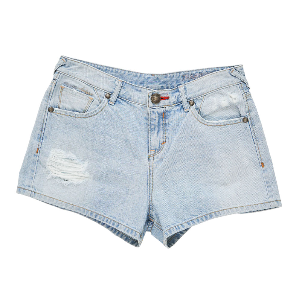 5th STREET｜女裝｜復古美式短褲｜漂淺藍