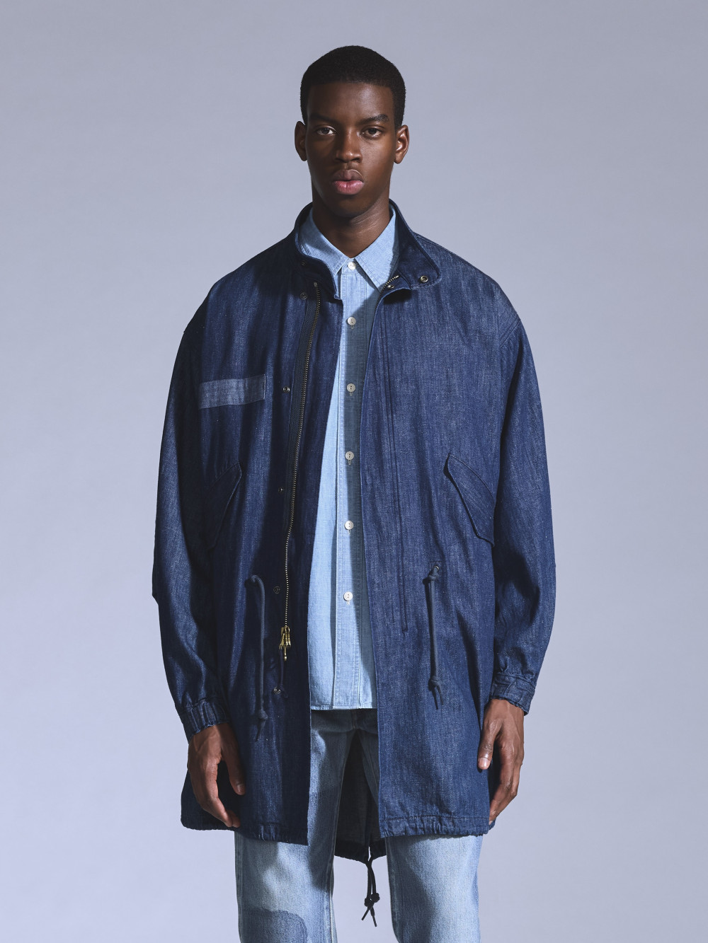 Levi’s® BLUETAB™ 男款 丹寧牛仔立領風衣外套 人氣新品