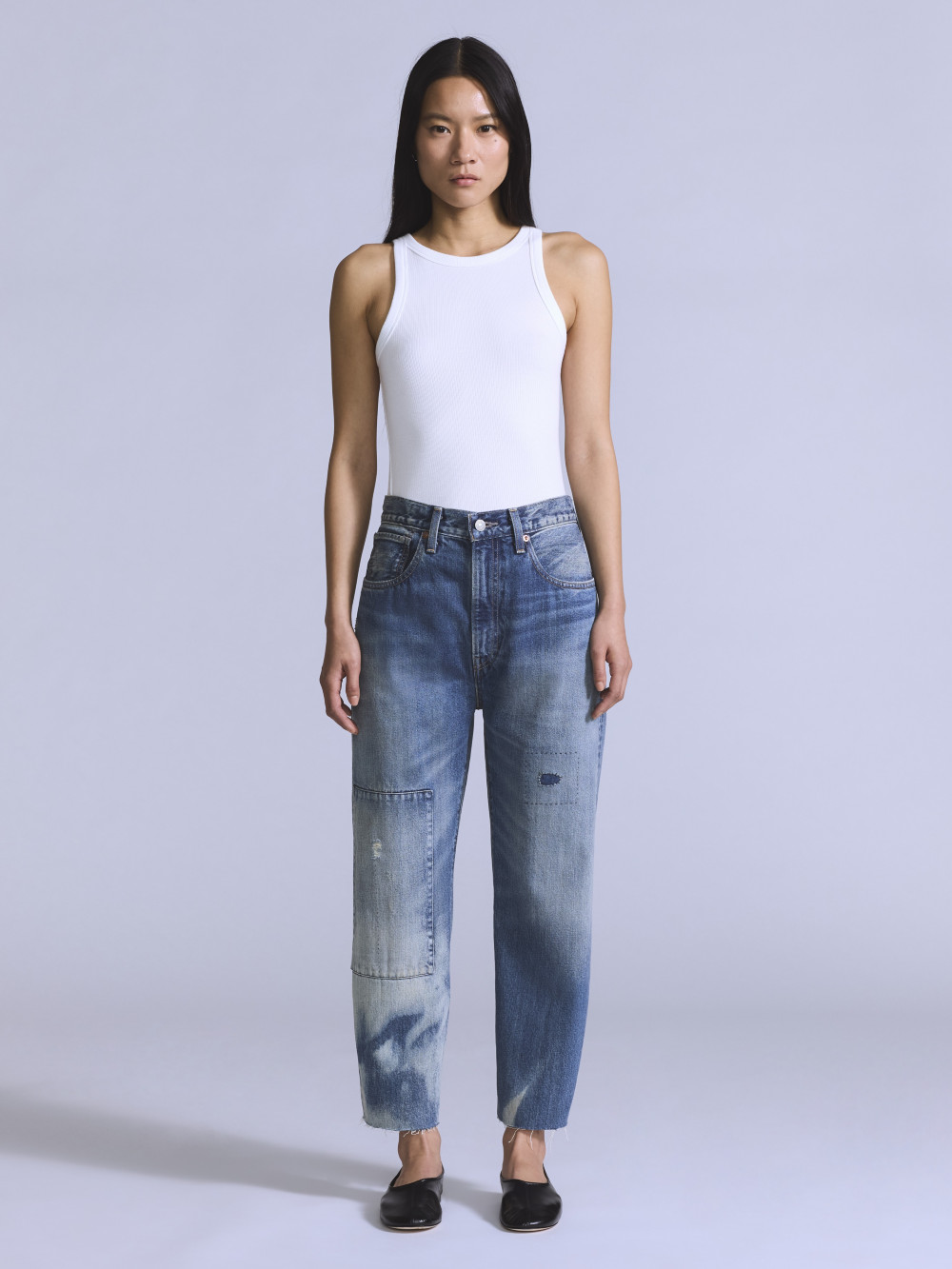 Levi’s® BLUETAB™ 女款 日本製Barrel復古高腰繭型丹寧牛仔褲 人氣新品