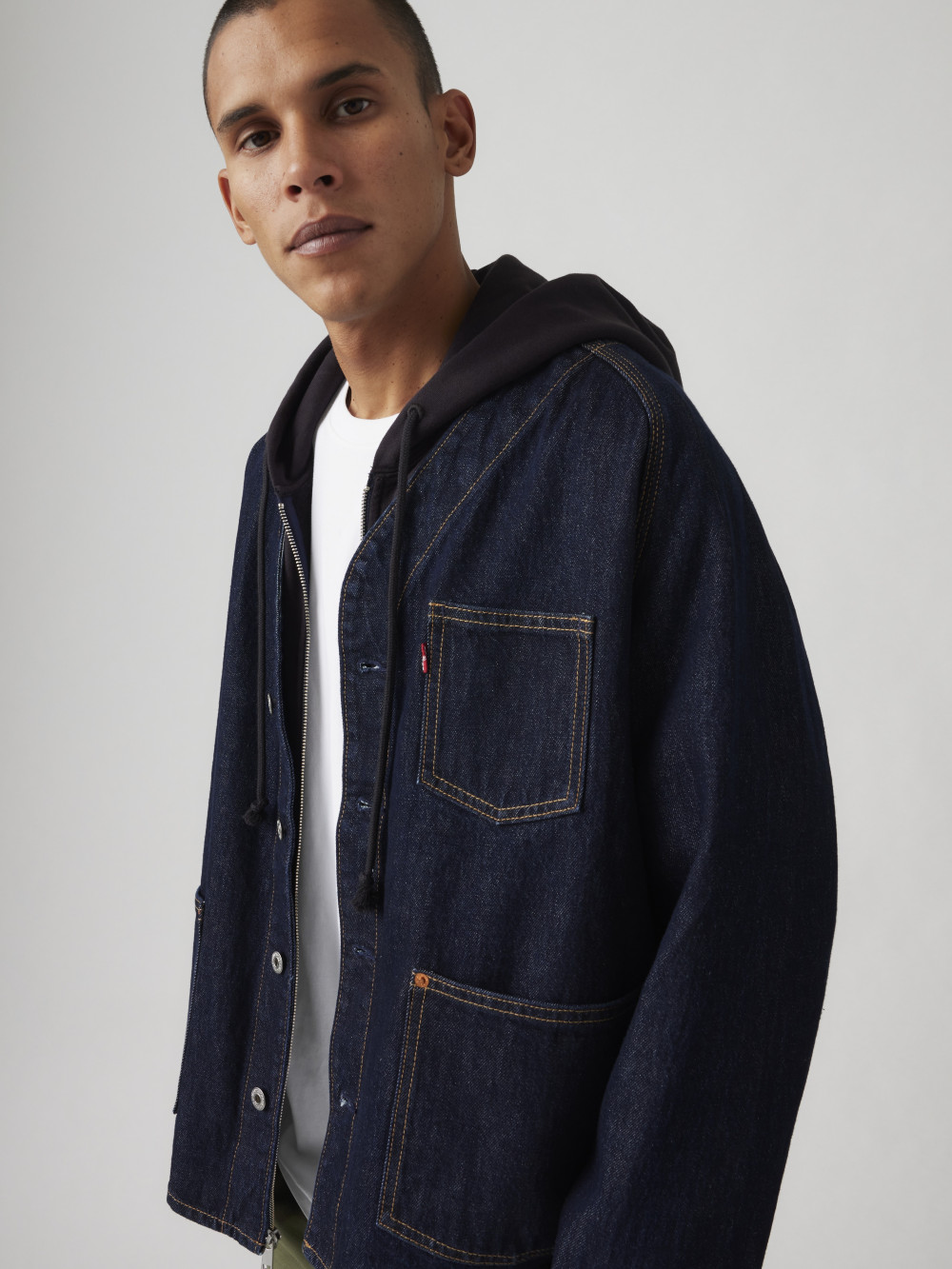 男款 Kimono牛仔外套 / 外露式鉚釘 / 特殊釘扣 人氣新品_3