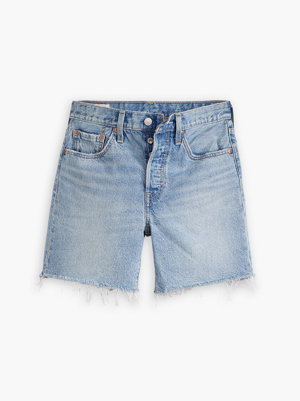 501®女款高腰膝上牛仔短褲 人氣新品_1