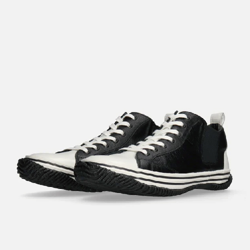 【SPINGLE】Shiro/Kuro系列_中筒手工休閒鞋_SP-442-White/Black-MEN