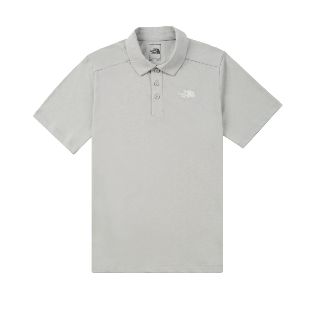 【限量爆品】The North Face北面男女款灰色純棉舒適透氣短袖POLO衫｜8EY7A0M_1