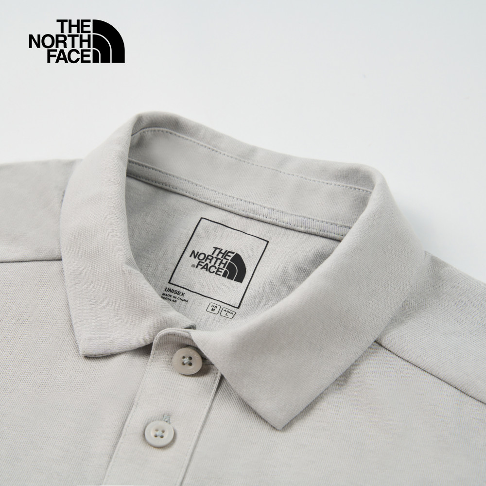 【限量爆品】The North Face北面男女款灰色純棉舒適透氣短袖POLO衫｜8EY7A0M_4