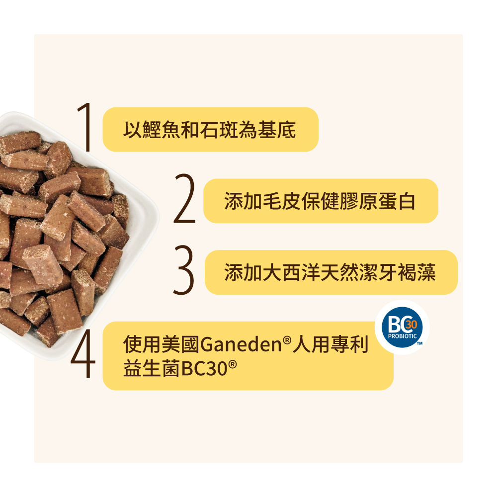 Biteables Fish 益口鮮石斑魚風味 犬用益生菌皮毛保健魚丁 85g/包_4
