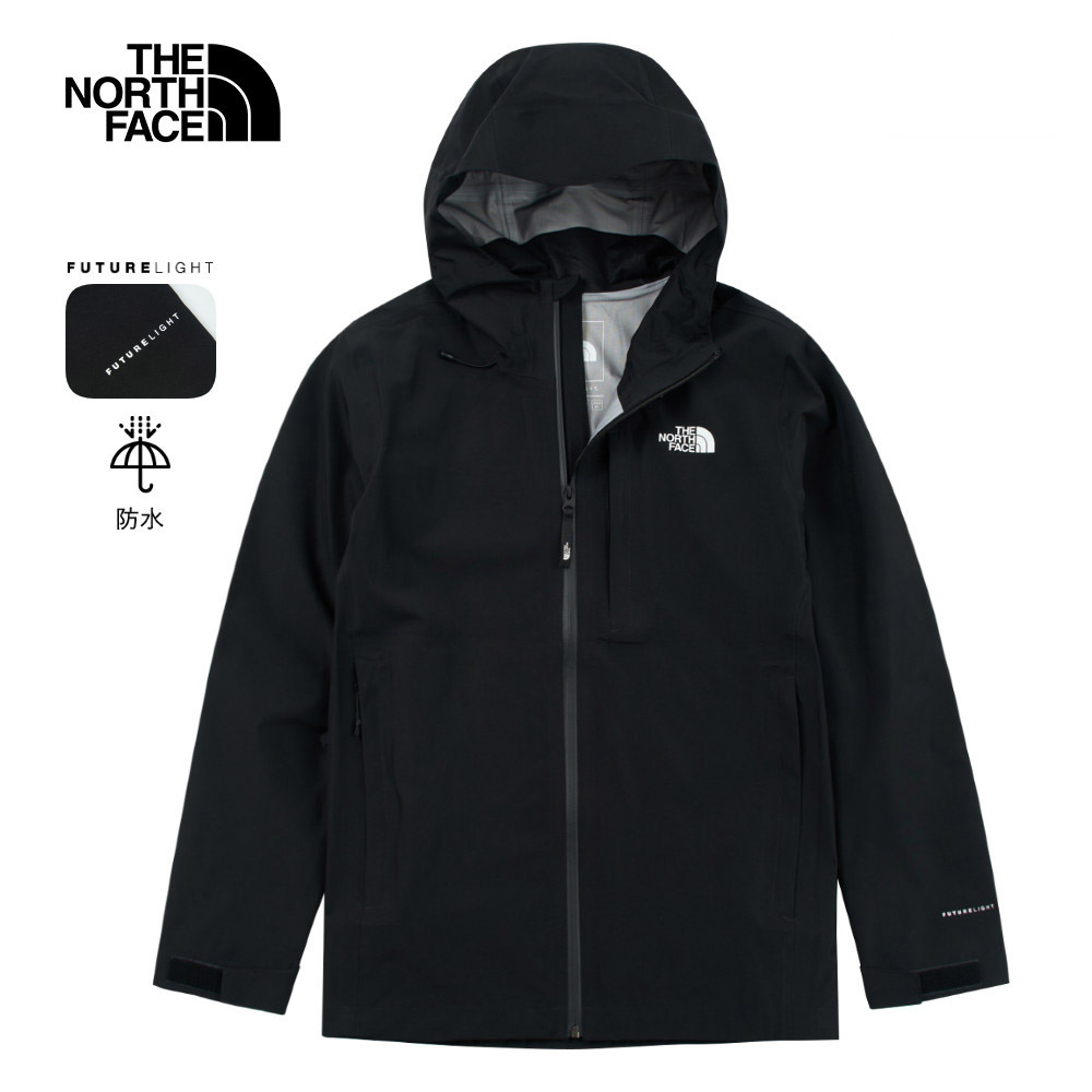 The North Face北面男款黑色FUTURELIGHT防水透氣衝鋒衣｜8DF0JK3_0