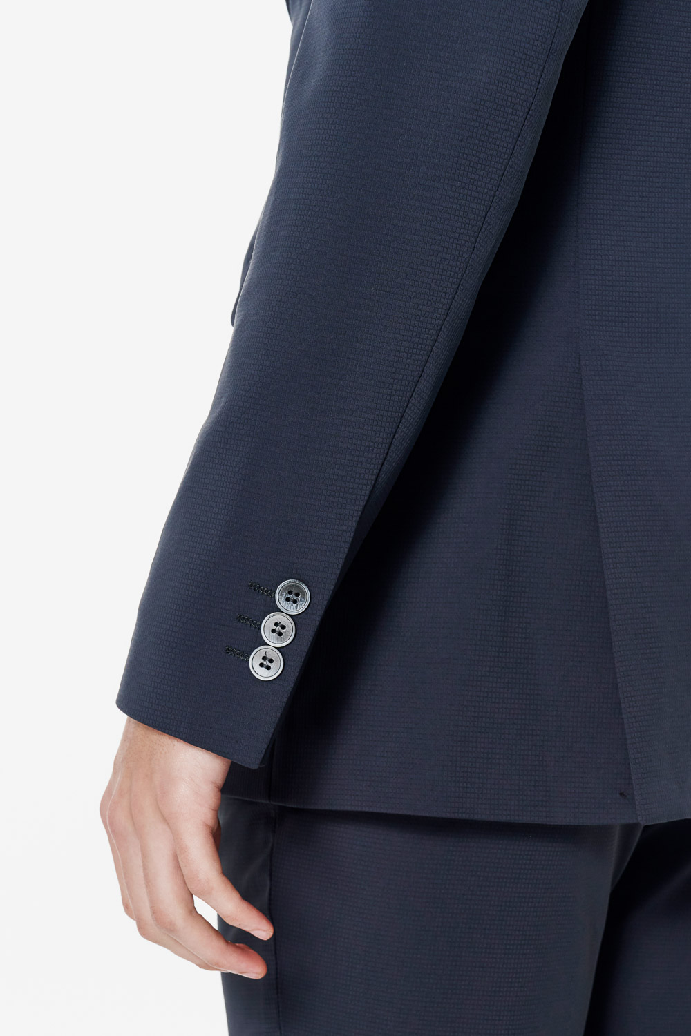 SST&C Midnight Blue Textured Suit | 00012502001_4