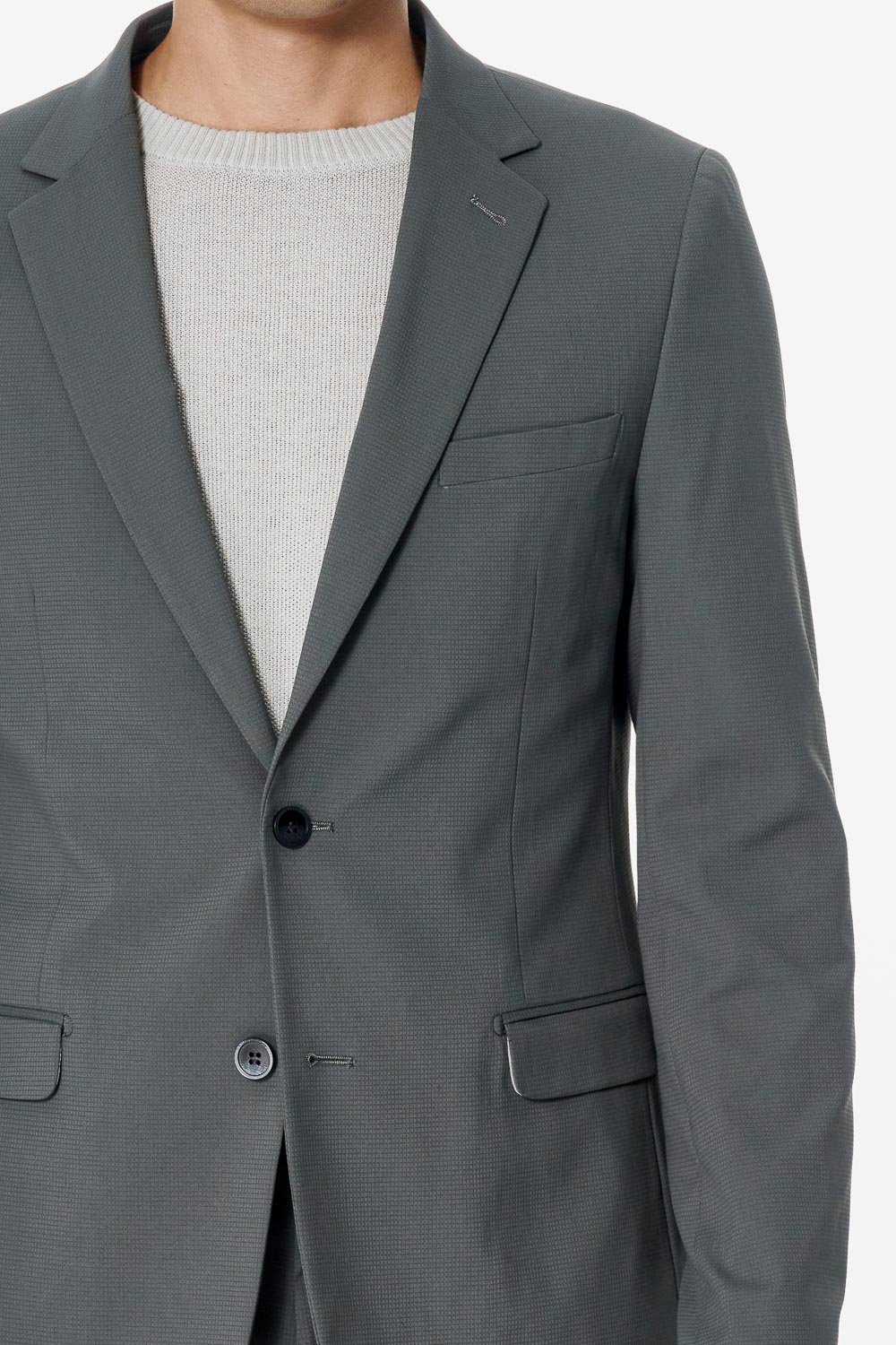 SST&C Light Grey Textured Suit | 00012502002_3