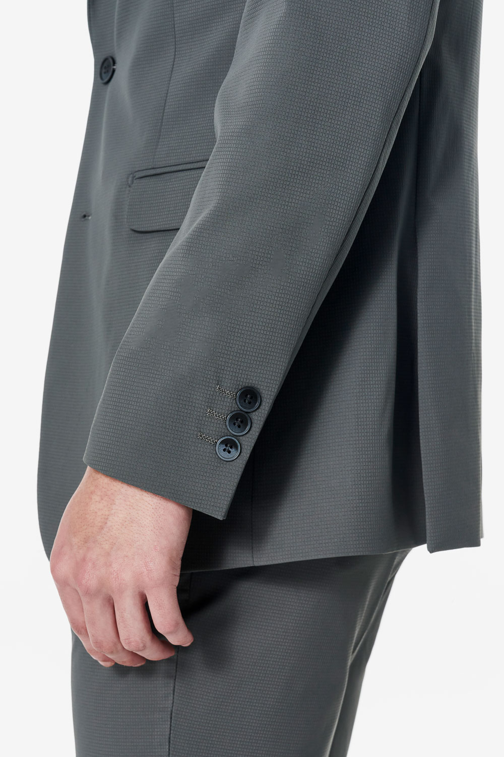 SST&C Light Grey Textured Suit | 00012502002_4