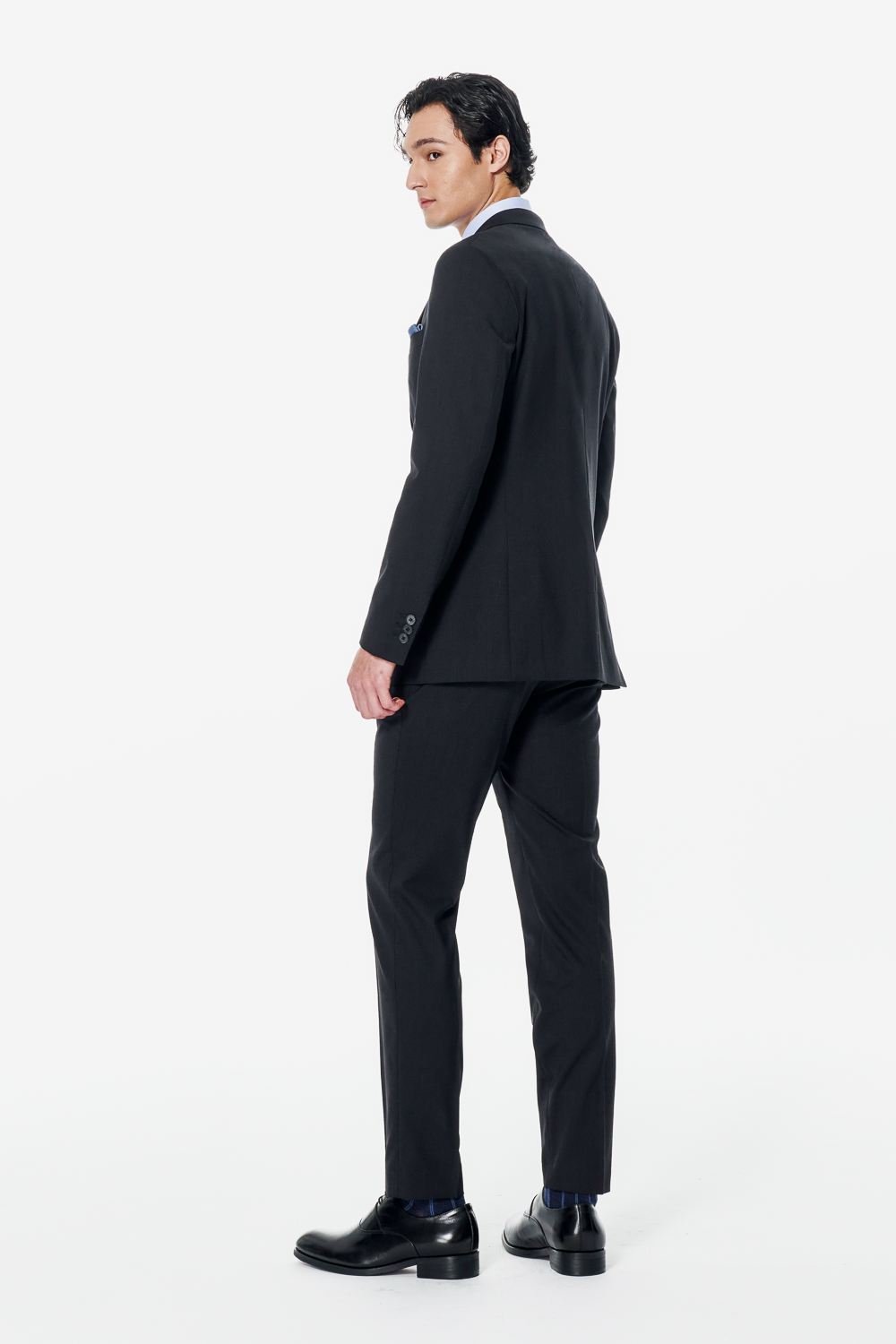 SST&C #Milan Series Machine Washable Black Micro Stripe  Tailored Suit | 00012502004_2
