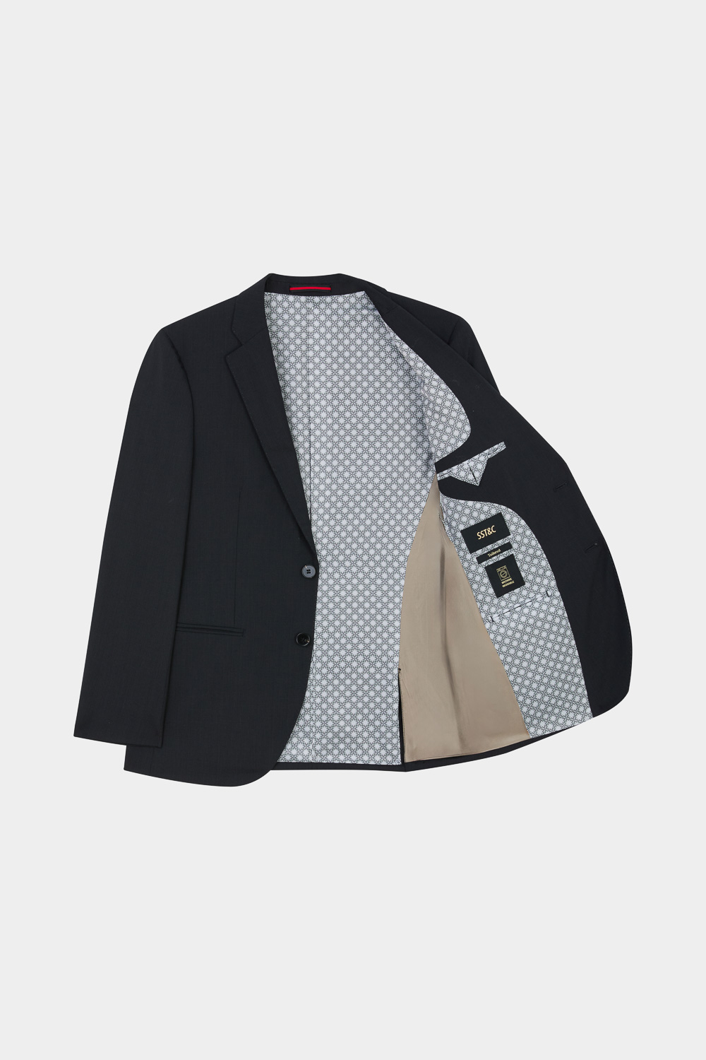 SST&C #Milan Series Machine Washable Black Micro Stripe  Tailored Suit | 00012502004_6
