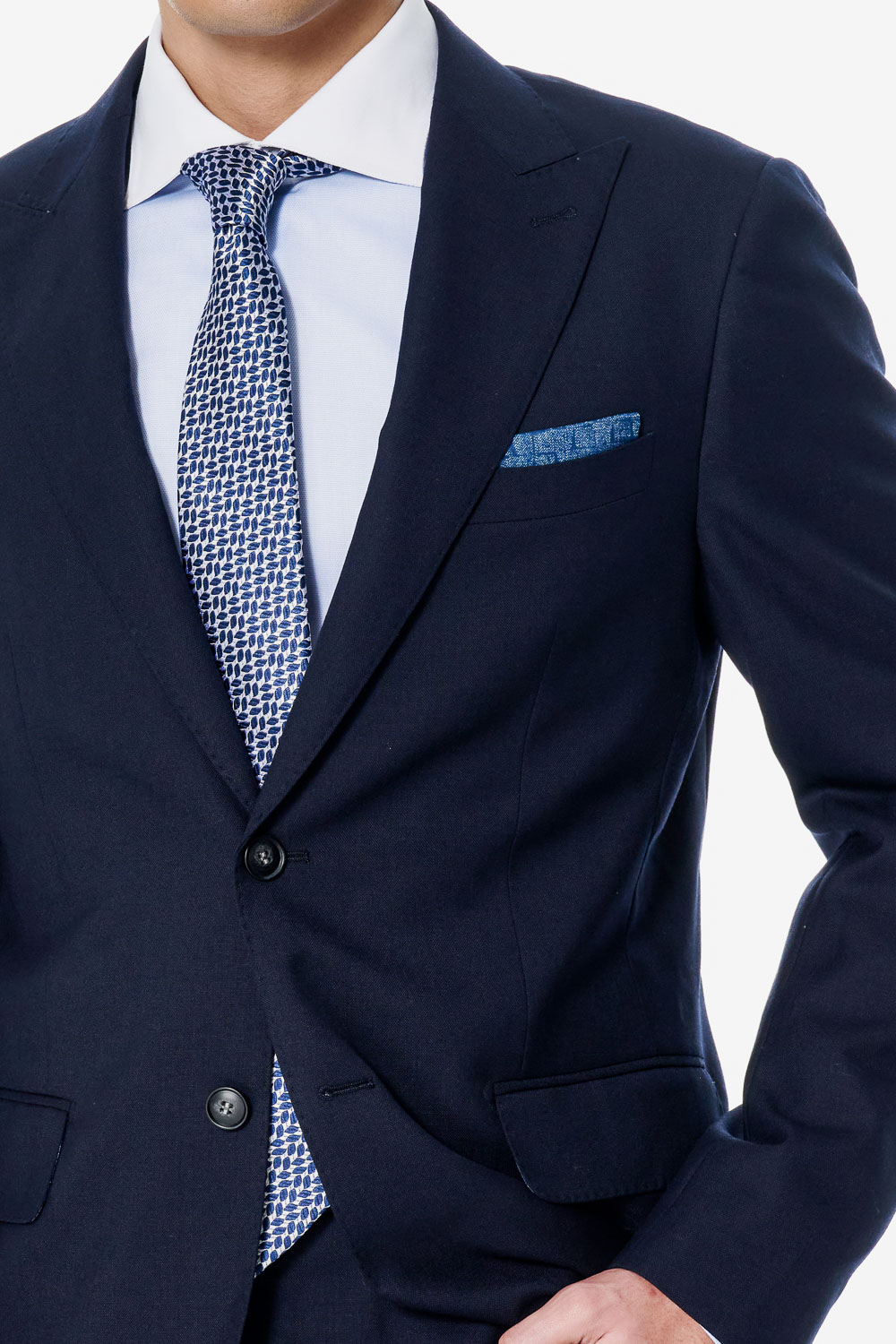 SST&C #Milan Series Midnight Blue Slim Suit | 00012502006_3