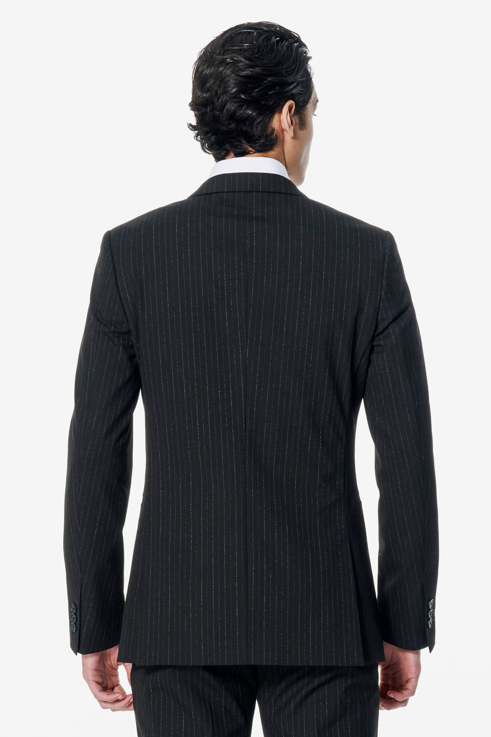 SST&C Black Pinstripe Tailored Suit | 00012502008_5